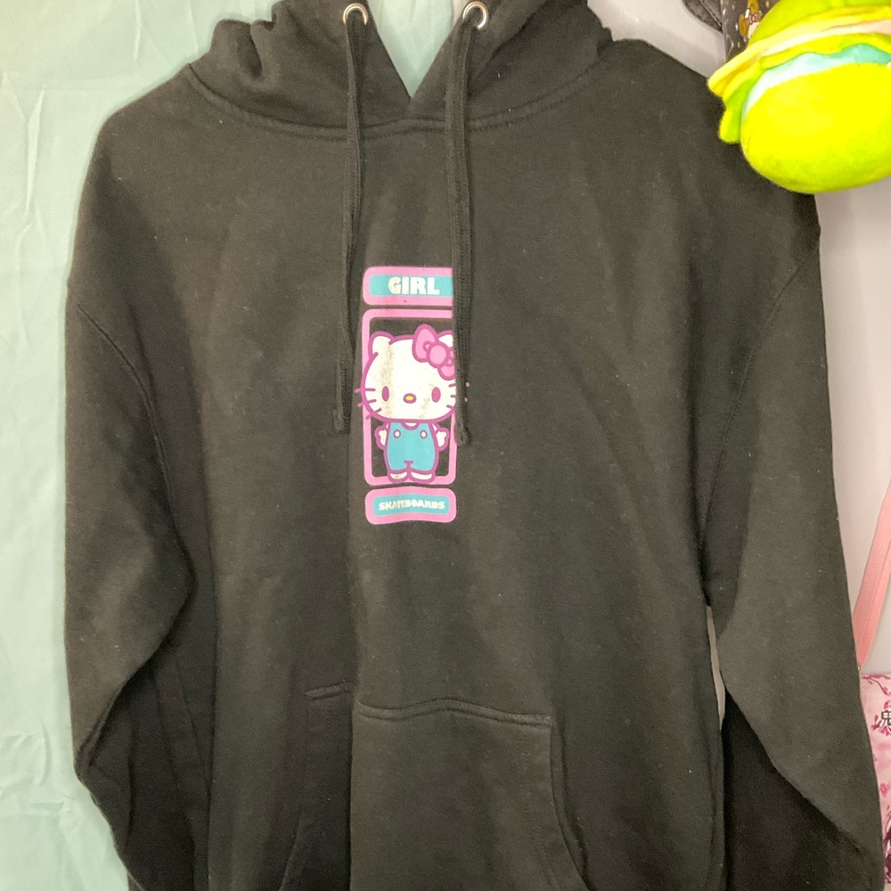 Girl sanrio hello kitty black Hoodie M